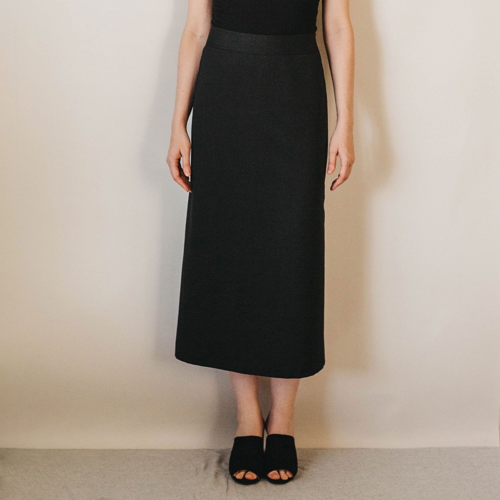 Vintage 90s Old Navy High Waist A-line Black Skirt